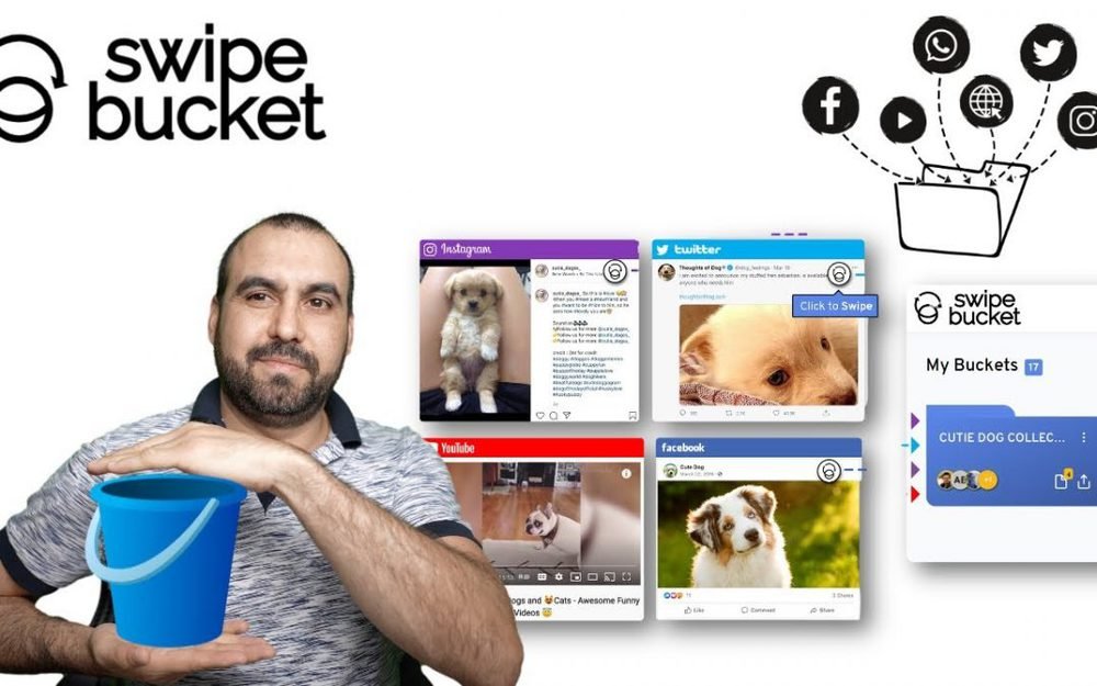 Swipe, save, and organize articles, ads, videos, recipes with SwipeBucket