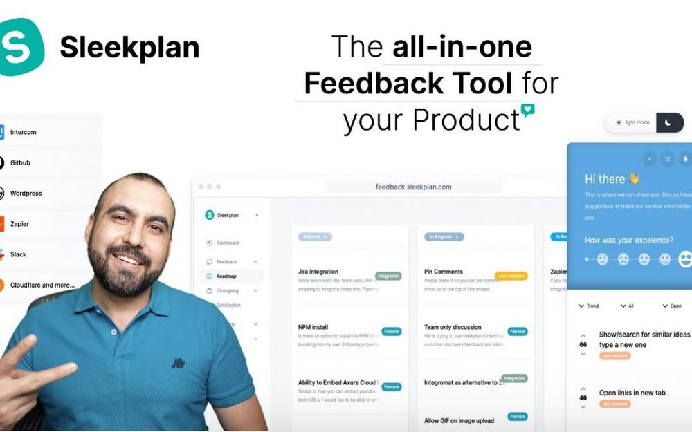 all-in-one Tool for changelog, roadmap and feedback system Sleekplan