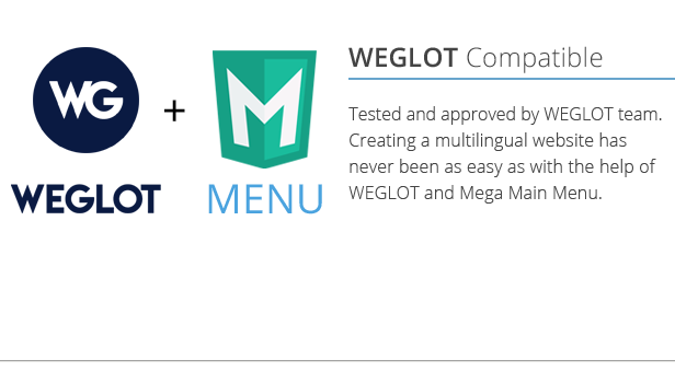 Mega Main Menu compatible with WEGLOT