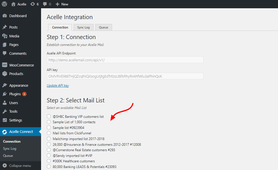 Acelle Connect - WordPress Plugin for Acelle Mail - 4