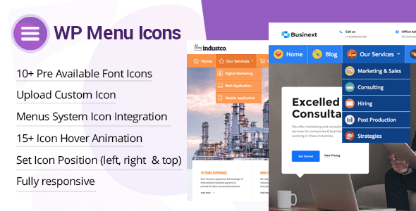 WP Menu Icons – Effectively Add & Customize Icons For PhrasePress Menus