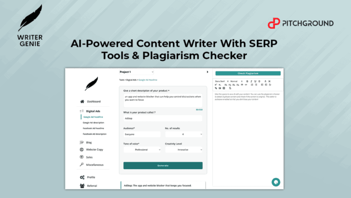 AI-Powered Content Writer With SERP Tools & Plagiarism Checker Lifetime Deal Offer