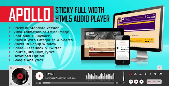 Apollo – Sticky Full Width HTML5 Audio Player – WordPress Plugin