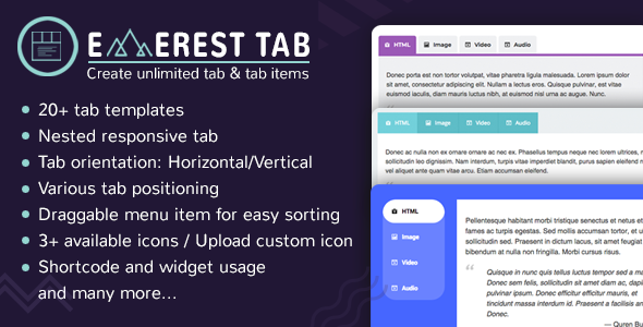 Everest Tab – Responsive Tab Plugin For WordPress