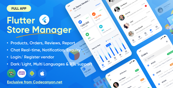 Flutter Store Manager – App For Vendors WordPress & Woocommerce