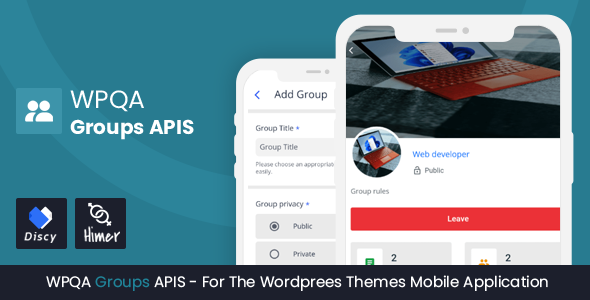WPQA Groups APIs – Addon For The WordPress Themes