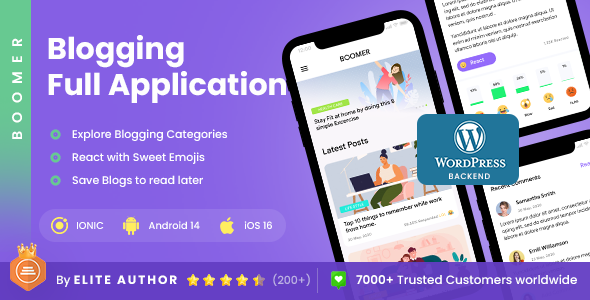 Blogging App | WordPress News App | WordPress Blog App | Boomer